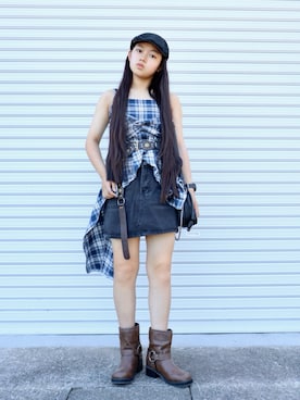 「アイテム（腕時計）」を使った、花音さん（キッズ・149cm）の秋コーディネート