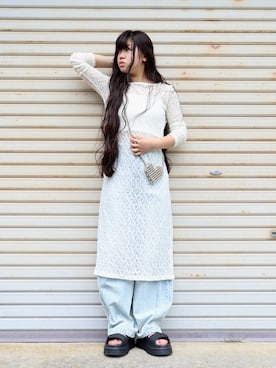 「アイテム（ワンピース/ドレス）」を使った、花音さん（キッズ・149cm）の夏コーディネート