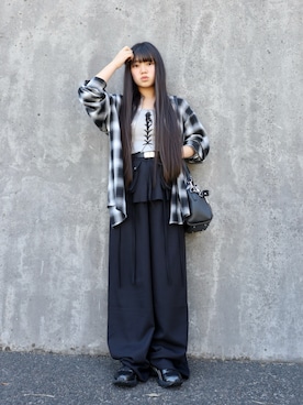 「CPCM（シーピーシーエム）のアイテム」を使った、花音さん（キッズ・150cm）の春コーディネート