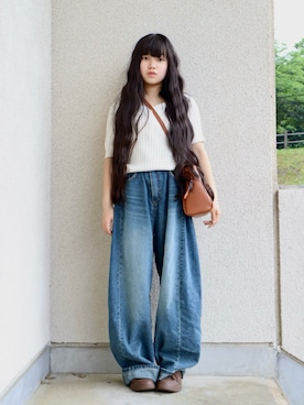 「アイテム（バッグ）」を使った、花音さん（キッズ・149cm）の夏コーディネート