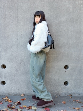 「ファーコート」｜「アイテム（ジャケット/アウター）」を使った、花音さん（キッズ・149cm）の冬コーディネート