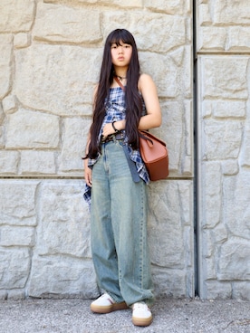 「アイテム（トップス）」を使った、花音さん（キッズ・149cm）の夏コーディネート