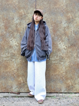 「スウェットパンツ」｜花音さん（キッズ・149cm）の秋コーディネート