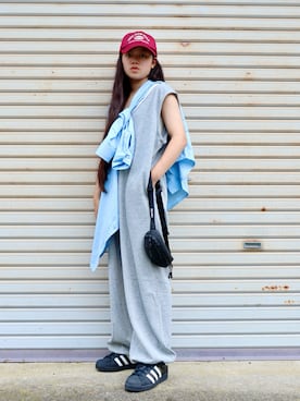 「アイテム（オールインワン・サロペット）」を使った、花音さん（キッズ・149cm）の夏コーディネート