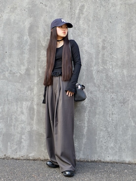 「アイテム（チョーカー）」を使った、花音さん（キッズ・150cm）の春コーディネート