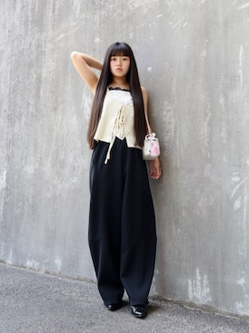 「HARE（ハレ）のアイテム」を使った、花音さん（キッズ・152cm）の夏コーディネート