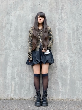 「アイテム（キャミソール）」を使った、花音さん（キッズ・150cm）の春コーディネート