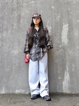 「kutir（クティール）のアイテム」を使った、花音さん（キッズ・152cm）の秋コーディネート