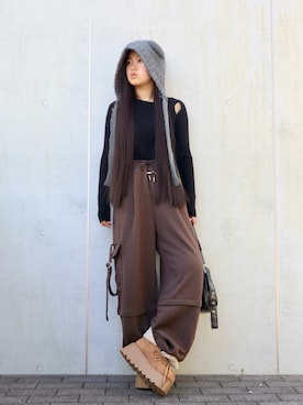 「アイテム（バッグ）」を使った、花音さん（キッズ・149cm）の秋コーディネート