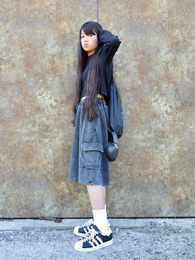 「アイテム（パンツ）」を使った、花音さん（キッズ・149cm）の秋コーディネート