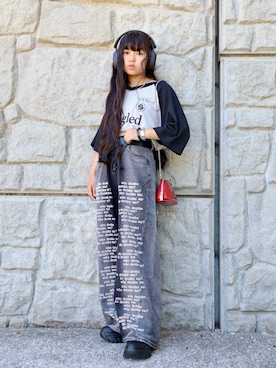 「アイテム（トップス）」を使った、花音さん（キッズ・149cm）の夏コーディネート