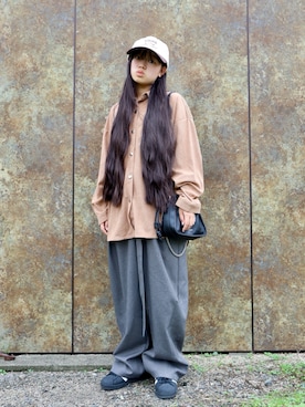 「アイテム（帽子）」を使った、花音さん（キッズ・149cm）の冬コーディネート