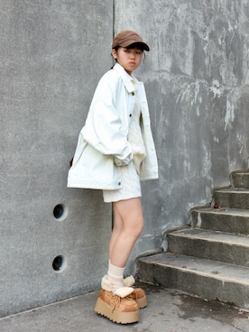 「Java（ジャバ）のアイテム」を使った、花音さん（キッズ・150cm）の冬コーディネート