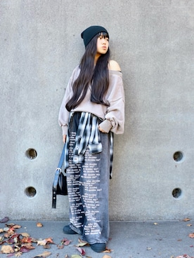 「アイテム（スニーカー）」を使った、花音さん（キッズ・149cm）の秋コーディネート