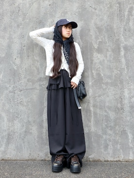 「Heather（ヘザー）のアイテム」を使った、花音さん（キッズ・150cm）の冬コーディネート