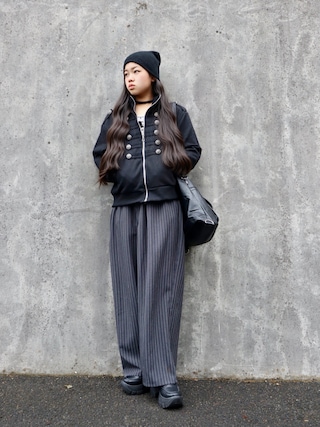 「LETee(レティー)のフロントレースアップキャミソール(キャミソール)」を使った、花音さん(キッズ・152cm)の秋コーディネート