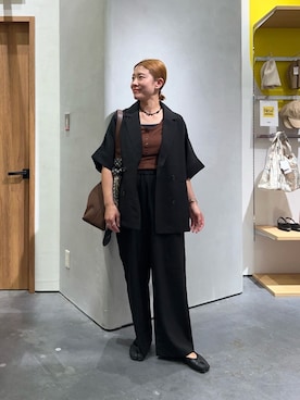 「CIAOPANIC TYPY（チャオパニックティピー）のアイテム（スラックス）」を使った、ayaさん（レディース・158cm）の春コーディネート