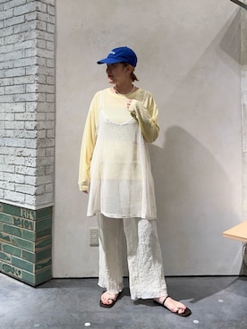 「GEVACO（ゲバコ）のアイテム」を使った、ayaさん（レディース・158cm）の春コーディネート
