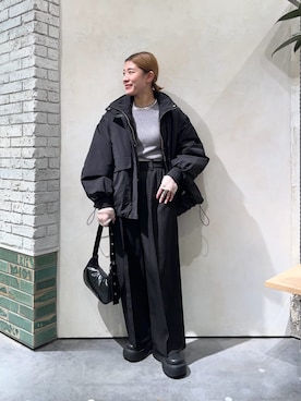 「アイテム（ブルゾン）」を使った、ayaさん（レディース・158cm）の秋コーディネート