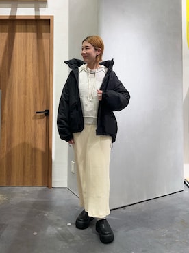 「アイテム（スウェット）」を使った、ayaさん（レディース・158cm）の冬コーディネート