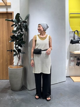 「アイテム（タンクトップ）」を使った、ayaさん（レディース・158cm）の夏コーディネート