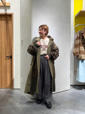 「etsinta（エシンタ）のアイテム」を使った、ayaさん（レディース・158cm）の冬コーディネート