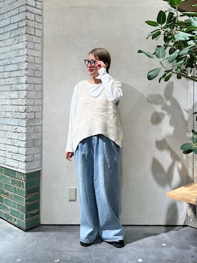 「CIAOPANIC TYPY（チャオパニックティピー）のアイテム（デニムパンツ）」を使った、ayaさん（レディース・158cm）の秋コーディネート