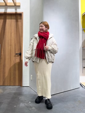 「アイテム（ブルゾン）」を使った、ayaさん（レディース・158cm）の秋コーディネート