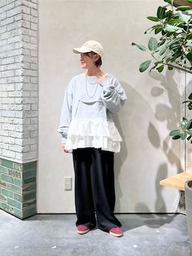 「etsinta（エシンタ）のアイテム」を使った、ayaさん（レディース・158cm）の秋コーディネート