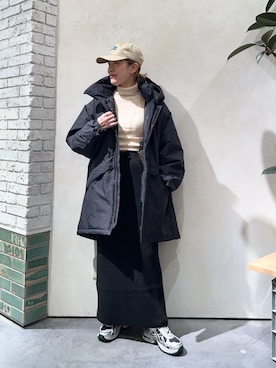 「アイテム（ダウンジャケット/コート）」を使った、ayaさん（レディース・158cm）の秋コーディネート