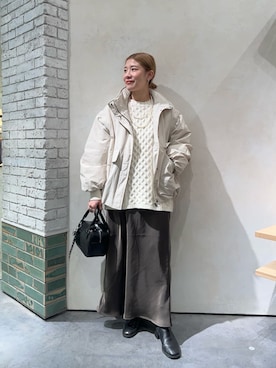 「アイテム（ジャケット/アウター）」を使った、ayaさん（レディース・158cm）の秋コーディネート