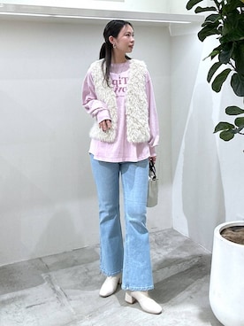 「新作」｜「アイテム（ブーツ）」を使った、ジュネさん（レディース・162cm）の冬コーディネート