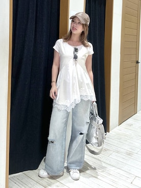 「OUTDOOR PRODUCTS（アウトドアプロダクツ）のアイテム」を使った、ジュネさん（レディース・162cm）の春コーディネート