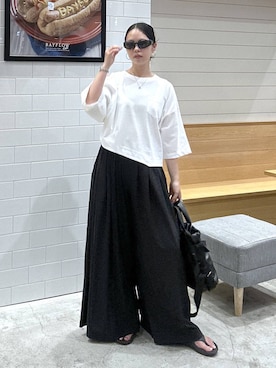 「HEREIAM（ヘレイアム）のアイテム」を使った、ジュネさん（レディース・162cm）の夏コーディネート