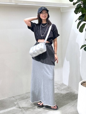 「BAYFLOW」｜ジュネさん（レディース・162cm）の夏コーディネート