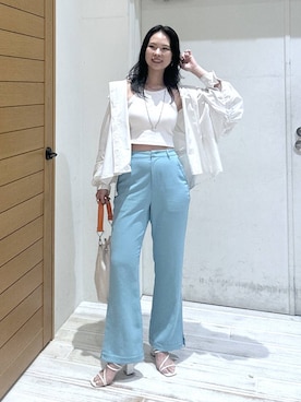 「HEREIAM（ヘレイアム）のアイテム」を使った、ジュネさん（レディース・162cm）の夏コーディネート