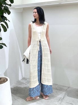 「アイテム（アンダーウェア）」を使った、ジュネさん（レディース・162cm）の夏コーディネート