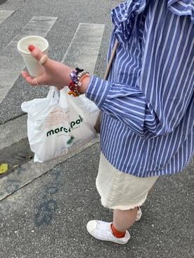 「H&M（エイチ・アンド・エム）のアイテム（パンツ）」を使った、YUNOさん（レディース・160cm）の夏コーディネート