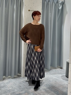 「natural couture（ナチュラルクチュール）のアイテム（ワンピース）」を使った、はせきよさん（レディース・158cm）の秋コーディネート