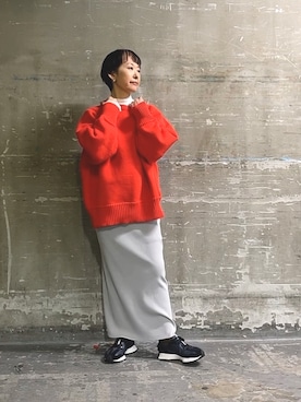 「NEW BALANCE（ニューバランス）のアイテム」を使った、はせきよさん（骨格ナチュラル・レディース・160cm）の冬コーディネート