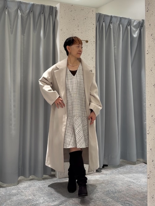 〈canami〉ツイードチェックミニワンピース natural couture｜<canami>ツイードチェックミニワンピース | Rakuten