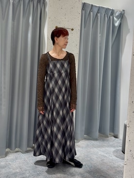 「natural couture（ナチュラルクチュール）のアイテム（ワンピース）」を使った、はせきよさん（レディース・158cm）の秋コーディネート