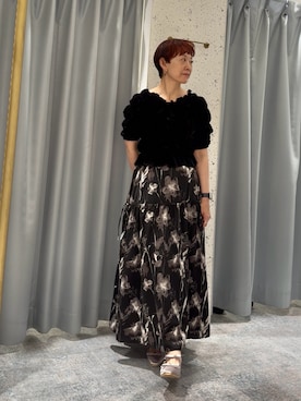 「アイテム（スカート）」を使った、はせきよさん（レディース・158cm）の秋コーディネート