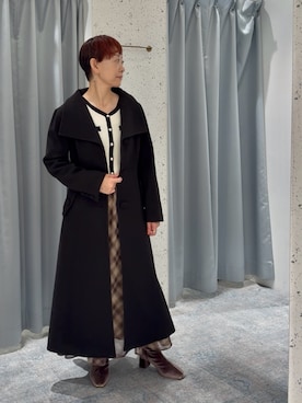 「natural couture（ナチュラルクチュール）のアイテム（ワンピース）」を使った、はせきよさん（レディース・158cm）の秋コーディネート