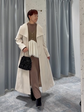 「natural couture（ナチュラルクチュール）のアイテム（バッグ、ブラック系）」を使った、はせきよさん（レディース・158cm）の秋コーディネート