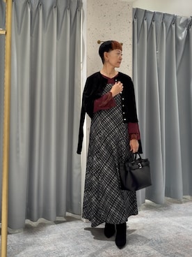 「アイテム（ワンピース）」を使った、はせきよさん（レディース・158cm）の秋コーディネート