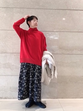 「PUAL CE CIN（ピュアルセシン）のアイテム（ブルゾン）」を使った、はせきよさん（レディース・159cm）の秋コーディネート