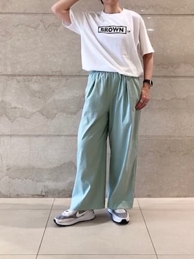 「シアタープロダクツ(THEATRE PRODUCTS)」｜「アイテム（その他）」を使った、はせきよさん（レディース・160cm）の夏コーディネート