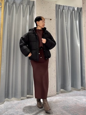 「natural couture（ナチュラルクチュール）のアイテム（その他シューズ）」を使った、はせきよさん（レディース・159cm）の冬コーディネート