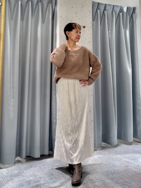 「natural couture（ナチュラルクチュール）のアイテム（その他シューズ）」を使った、はせきよさん（レディース・159cm）の冬コーディネート